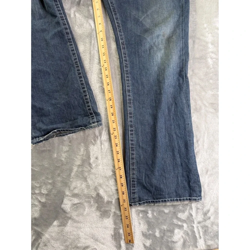 True Religion Ricky Men's Jeans Size 36 Blue Cotton Relaxed Straight USA Made